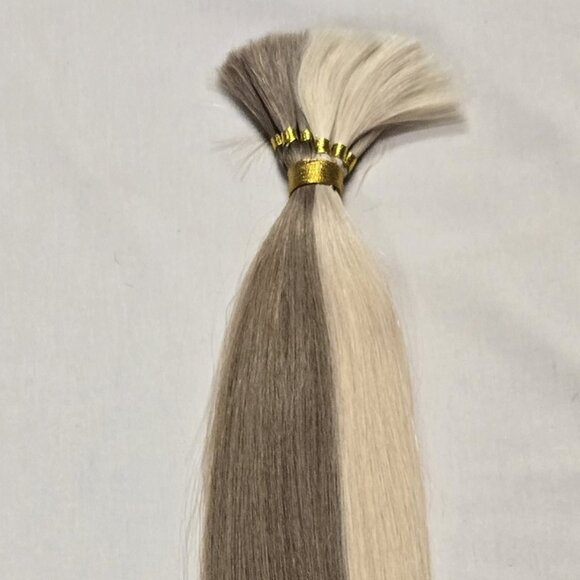 20″ 100 grams,10 Bundles, Human V-Light Bulk Hair Extensions(Loose Hair) #18/613 - Picture 2 of 6